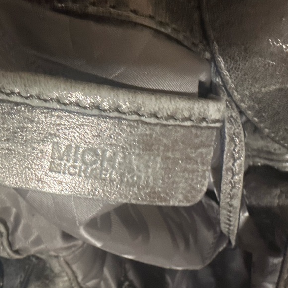 Michael Kors Aster Studded Snap Bag Metallic Gray - Picture 12 of 13